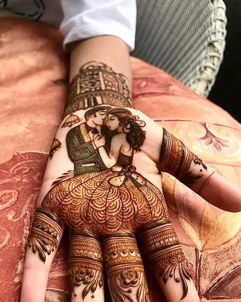 Easiest Mehndi Design For Couples