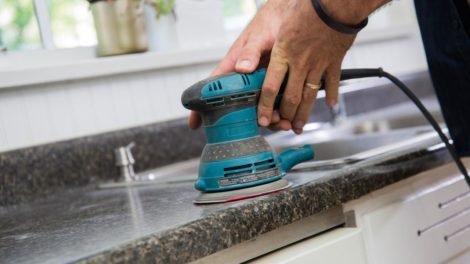 how to remove countertop paint