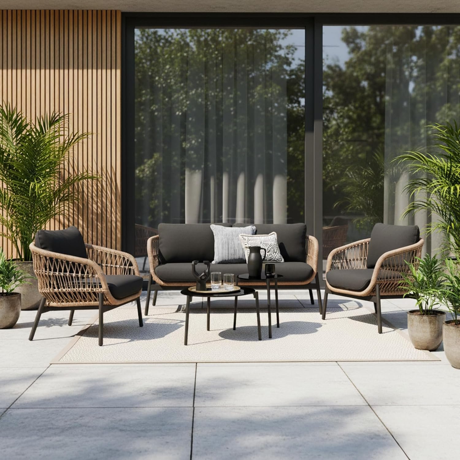 Outdoor cushions and floor seating