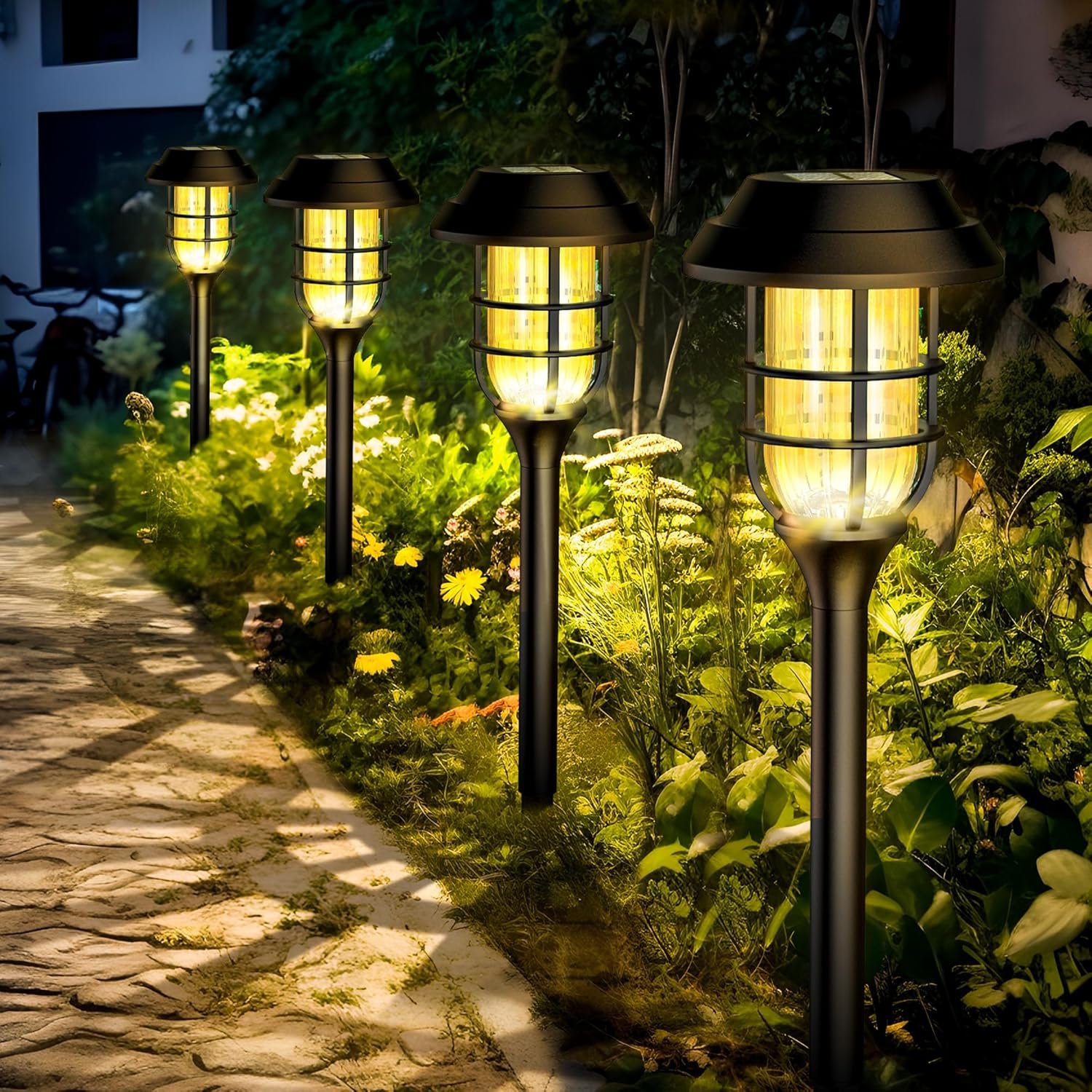 String lights or solar lights for evening comfort