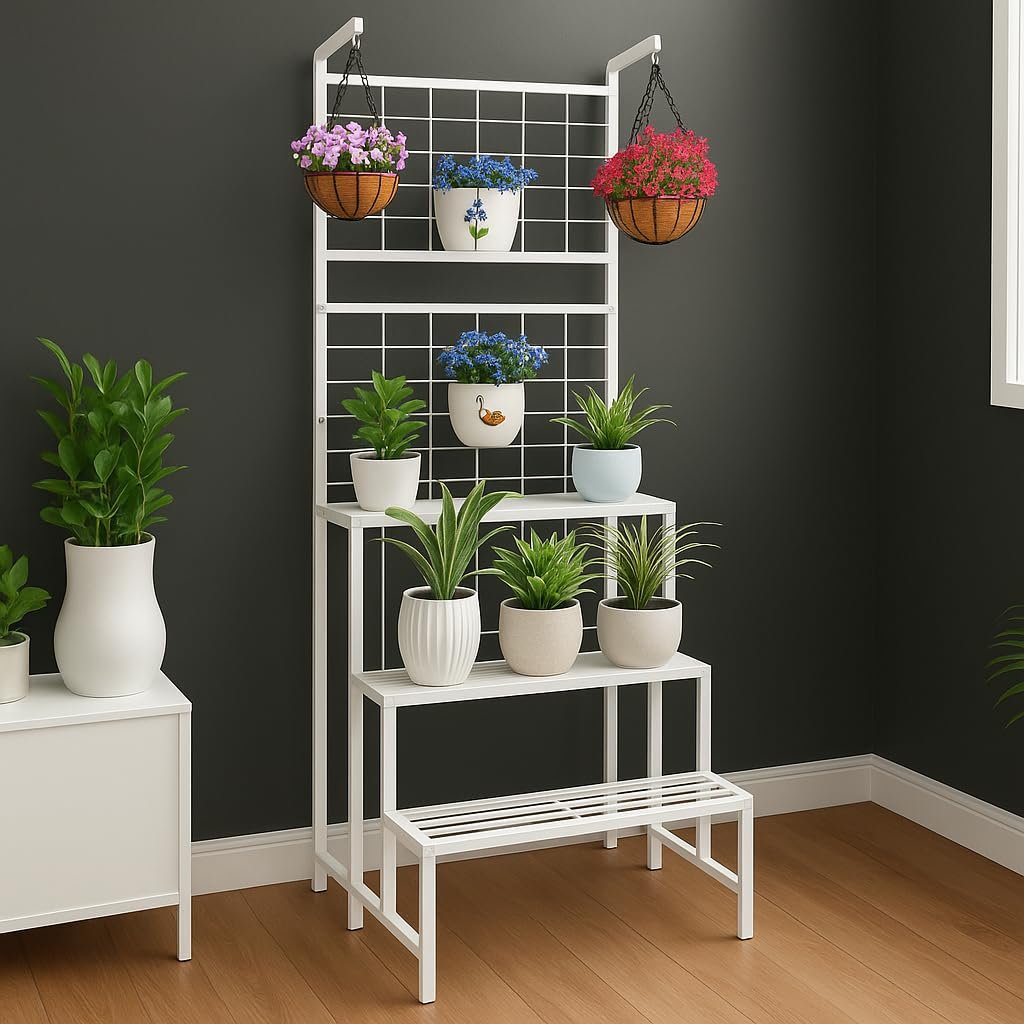 Vertical plant stands or hanging planters