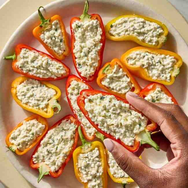 Cottage Cheese Stuffed Bell Peppers