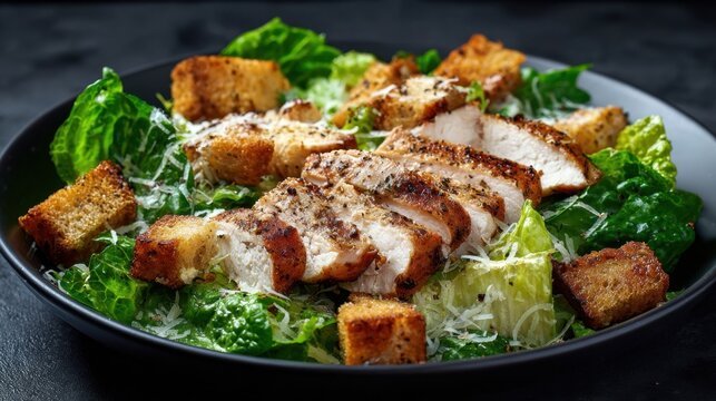 Grilled Chicken Caesar Salad (Crouton-Free)