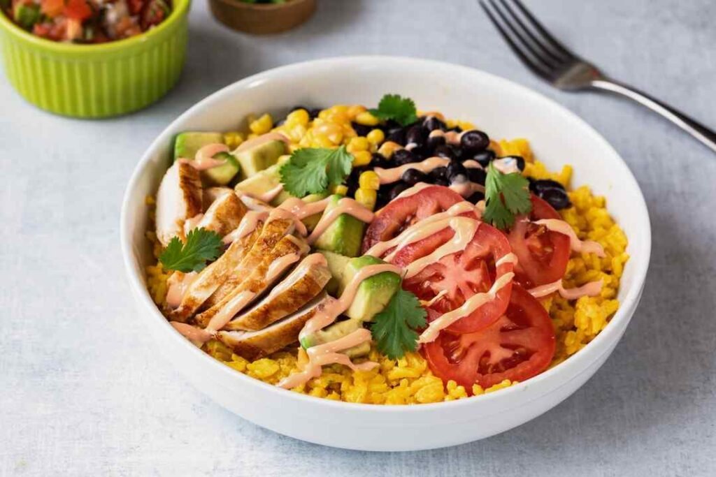 Mexican Chipotle Chicken Rice Bowl