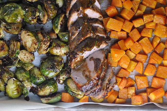 Pork Tenderloin with Roasted Brussels Sprouts