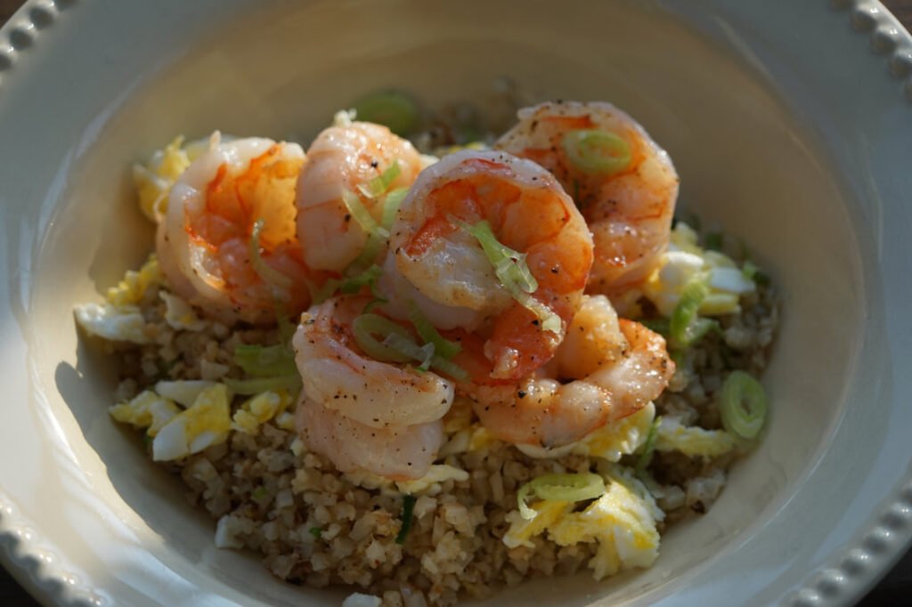 Shrimp and Cauliflower Fried "Rice"