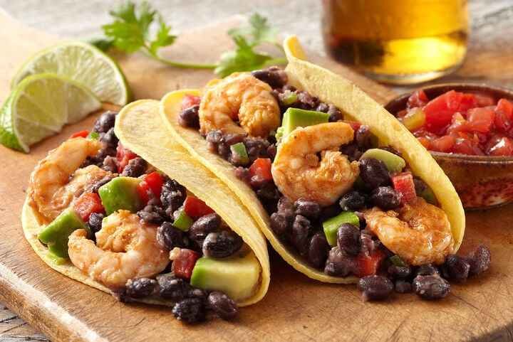 Shrimp and Black Bean Tacos