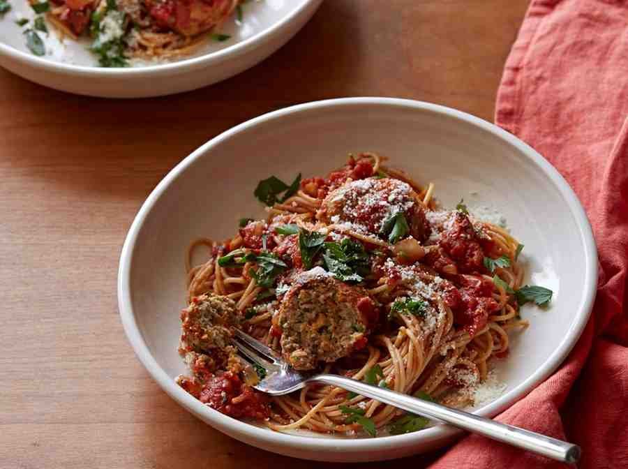 Turkey Meatballs with Whole Wheat Pasta
