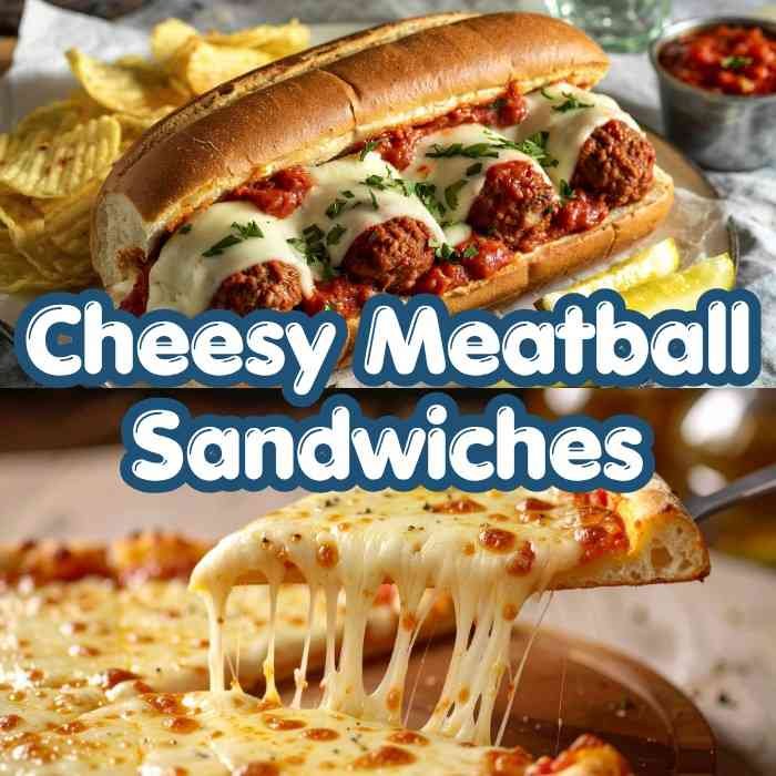 Cheesy Meatball Sandwiches