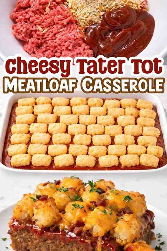 Easy Tater Tot Meatloaf Casserole
