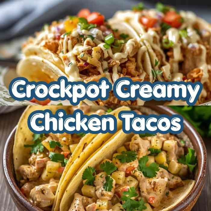 Crockpot Creamy Chicken Tacos