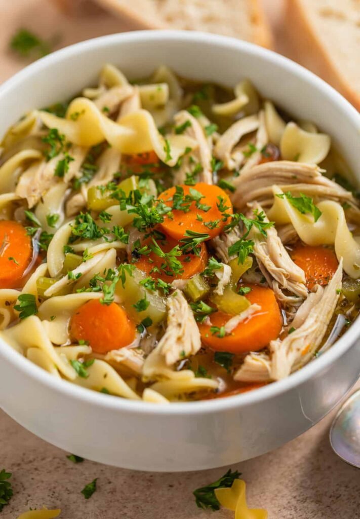 Easy Rotisserie Chicken Noodle Soup