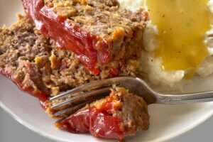 Easy meatloaf recipe made with stove top stuffing family meals