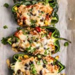 Easy Chicken Stuffed Poblano Peppers