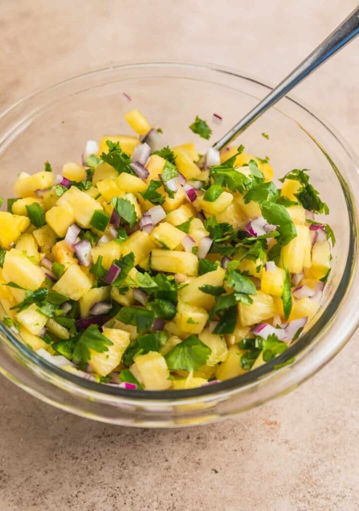 Ground Pork Tacos with Pineapple Salsa
