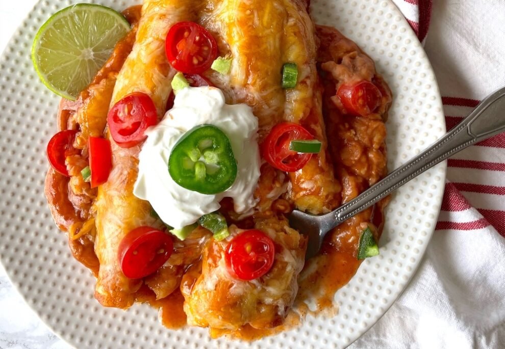 Lazy Enchiladas (Made With Frozen Taquitos)