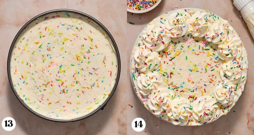 No-Bake Funfetti Cheesecake