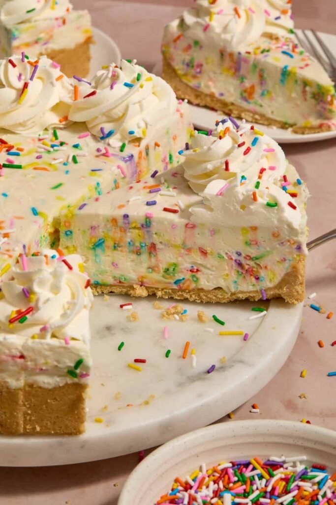 No-Bake Funfetti Cheesecake