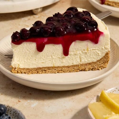 No-Bake Lemon Blueberry Cheesecake
