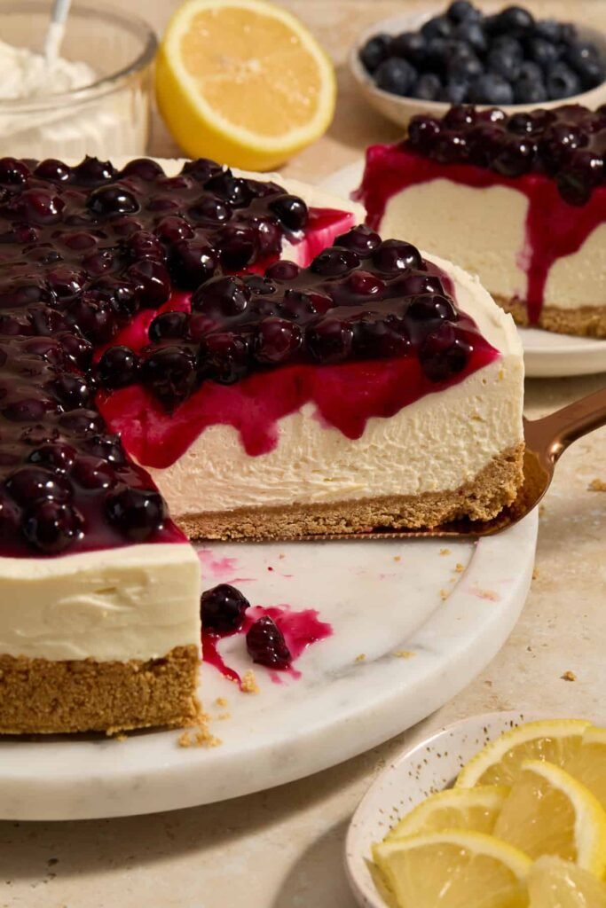 No-Bake Lemon Blueberry Cheesecake
