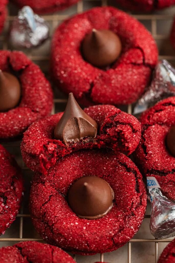 Red Velvet Blossom Cookies
