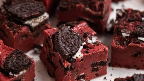 Red Velvet Oreo Fudge