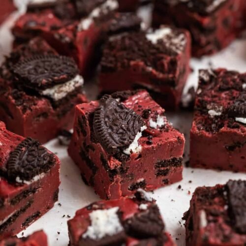 Red Velvet Oreo Fudge