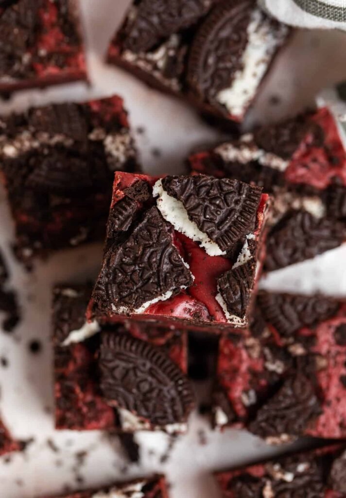Red Velvet Oreo Fudge

