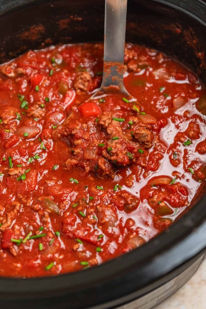 Simple Slow Cooker Chili Recipe (No Beans)