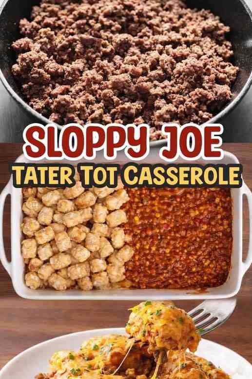 Sloppy Joe Tater Tot Casserole