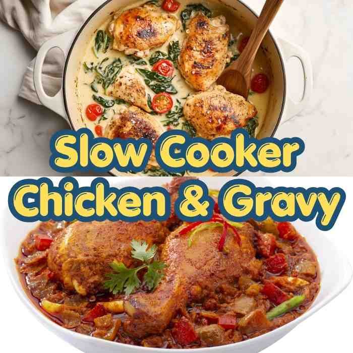 Slow Cooker Chicken & Gravy