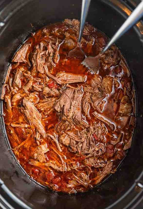 Slow Cooker Shredded Beef Tacos
