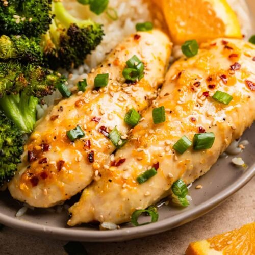 Baked Orange Chicken Sheet Pan Dinner