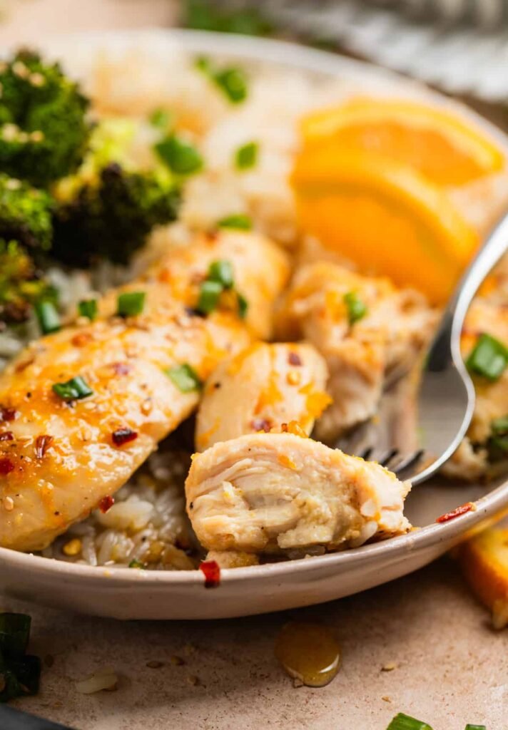Baked Orange Chicken Sheet Pan Dinner