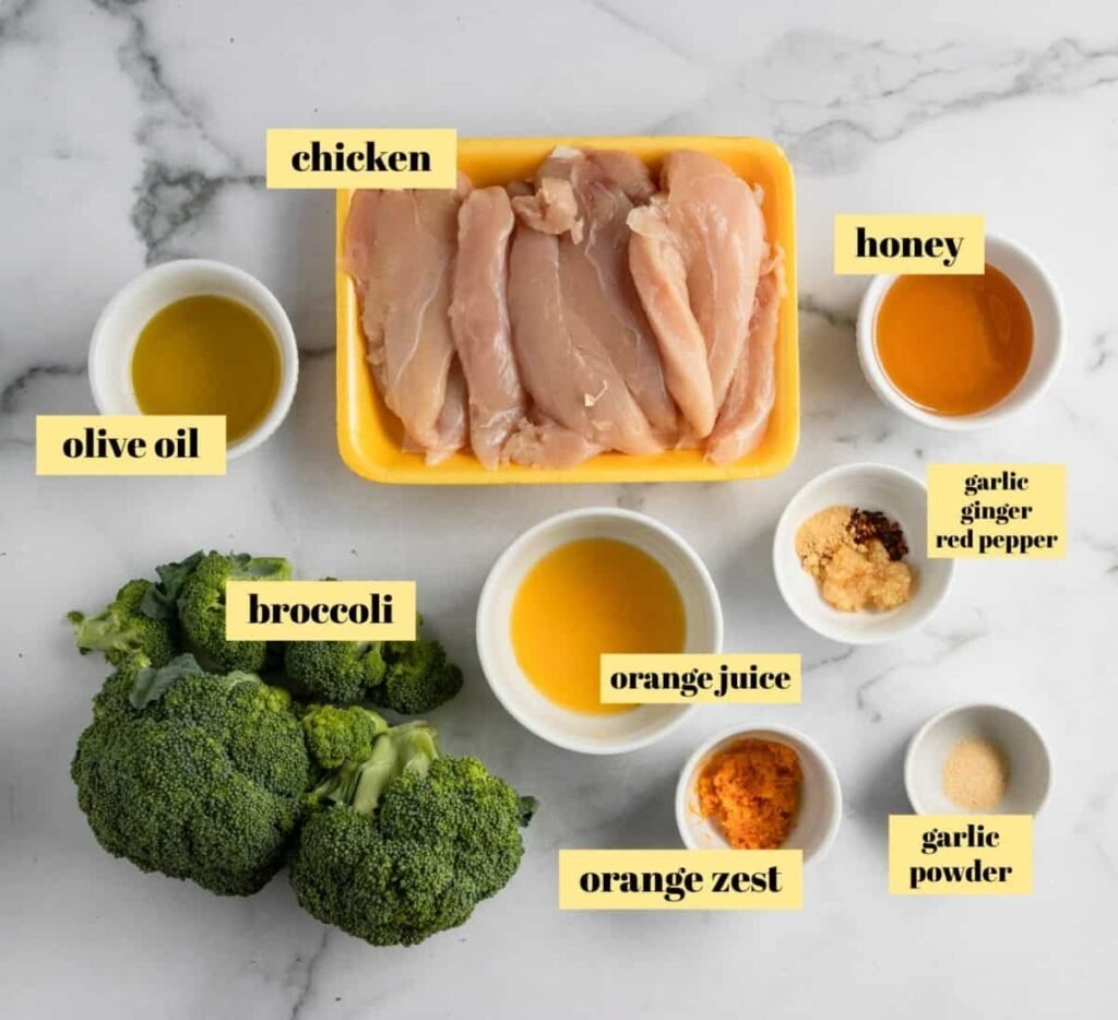 Baked Orange Chicken Sheet Pan Dinner