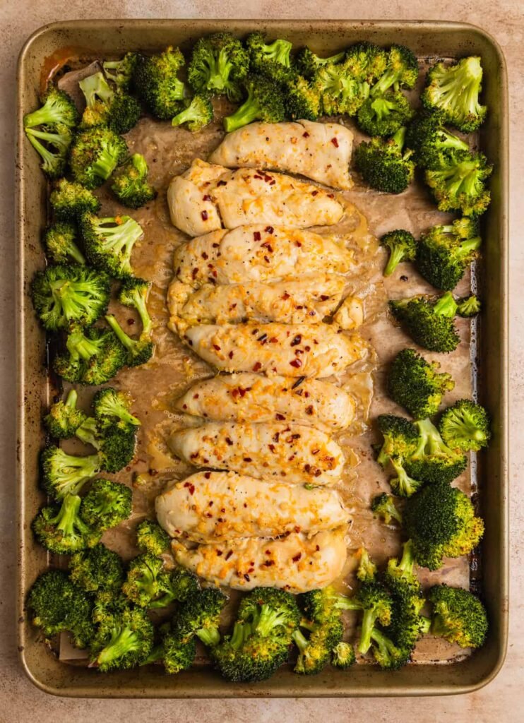 Baked Orange Chicken Sheet Pan Dinner