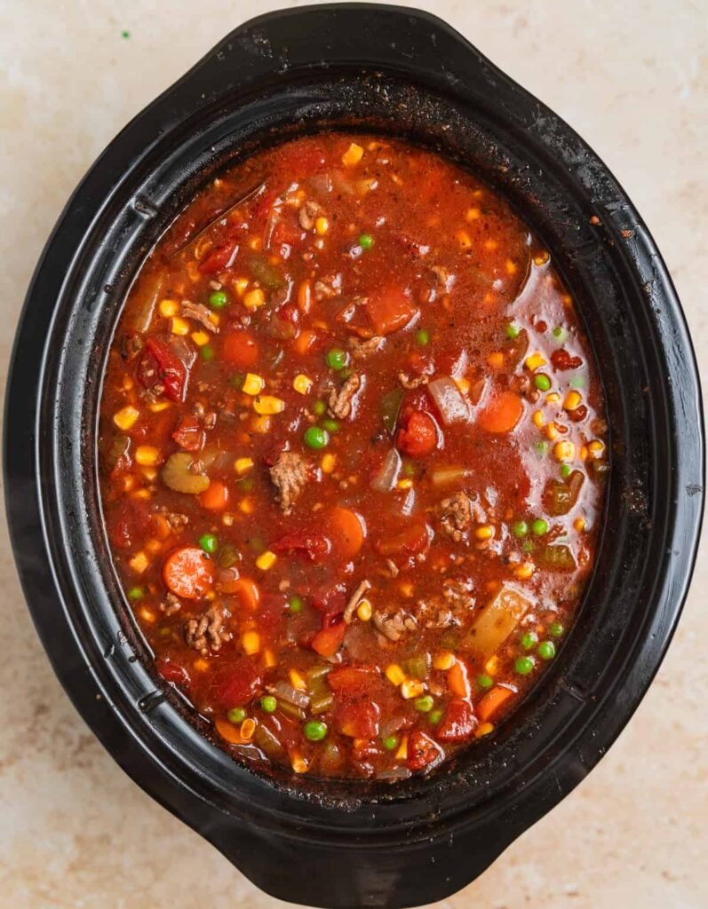 Crock Pot Hamburger Soup