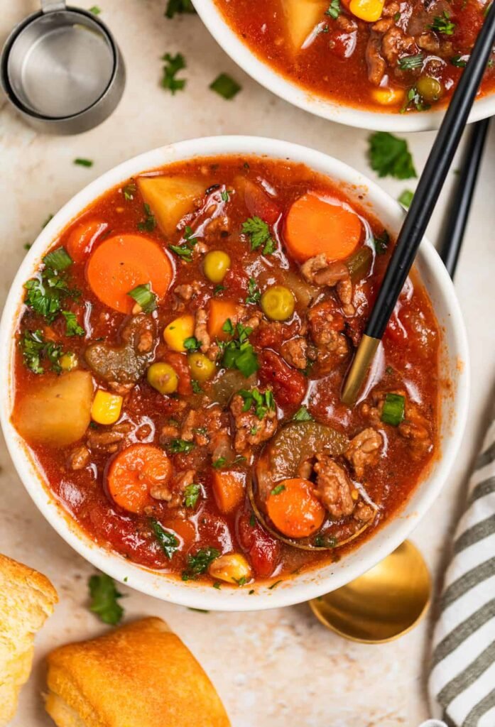 Crock Pot Hamburger Soup