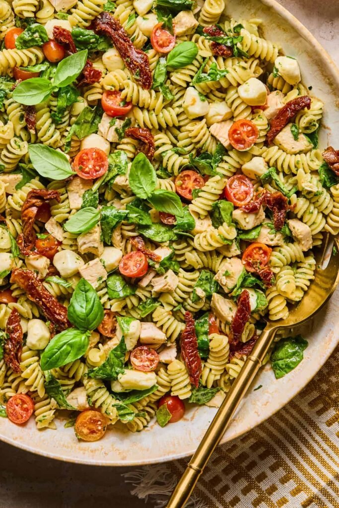 Pesto Chicken Pasta Salad