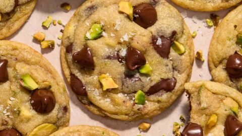 Pistachio Chocolate Chip Cookies