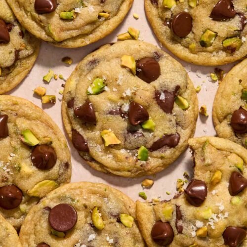 Pistachio Chocolate Chip Cookies