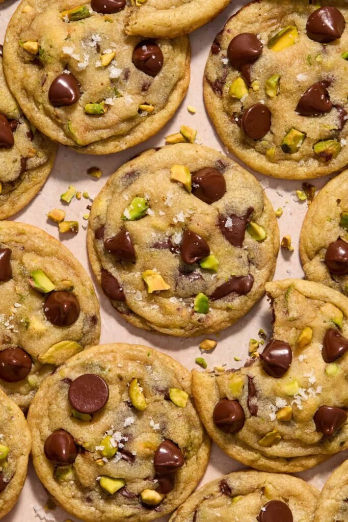Pistachio Chocolate Chip Cookies