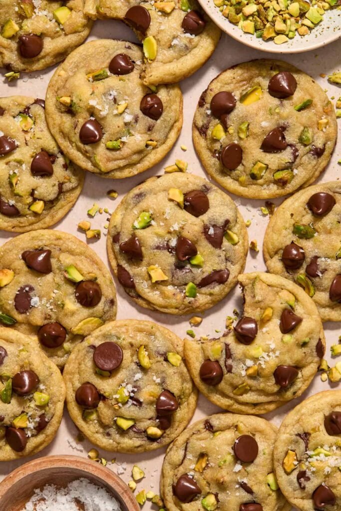 Pistachio Chocolate Chip Cookies