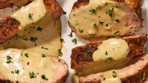 Pork Tenderloin with Mustard Sauce