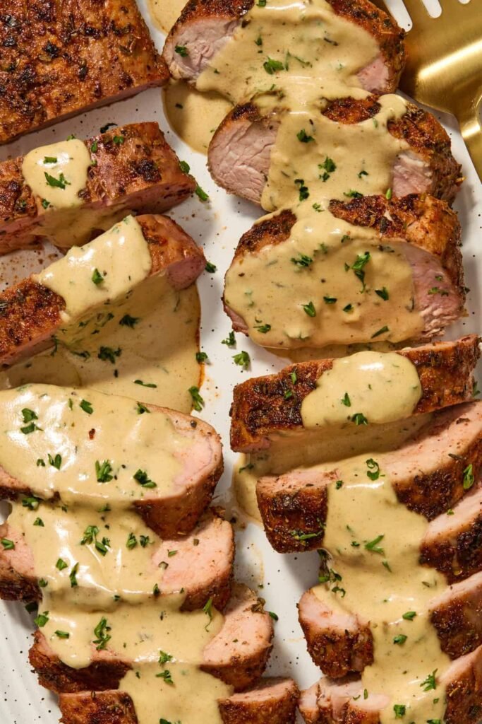 Pork Tenderloin with Mustard Sauce