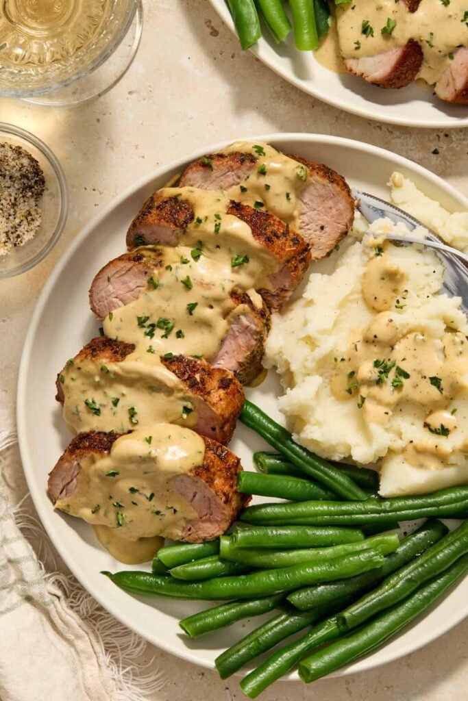 Pork Tenderloin with Mustard Sauce