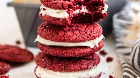 Red Velvet Cake Mix Cookies