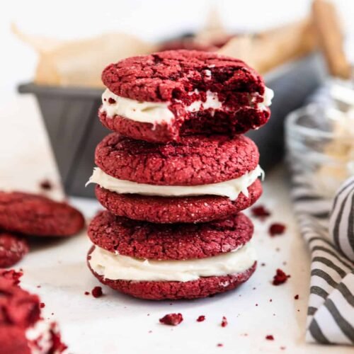 Red Velvet Cake Mix Cookies