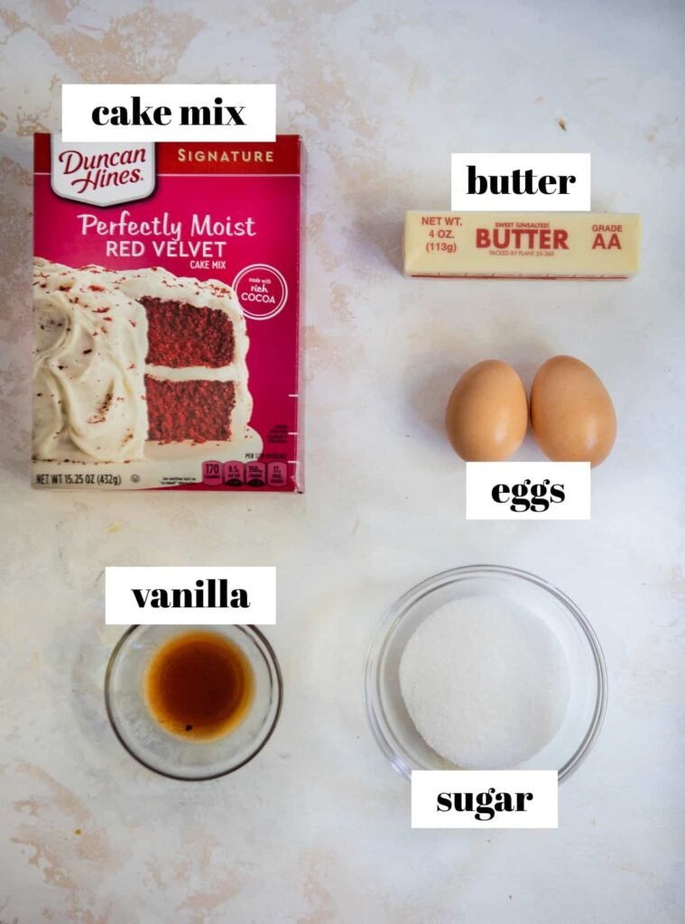 Red Velvet Cake Mix Cookies 