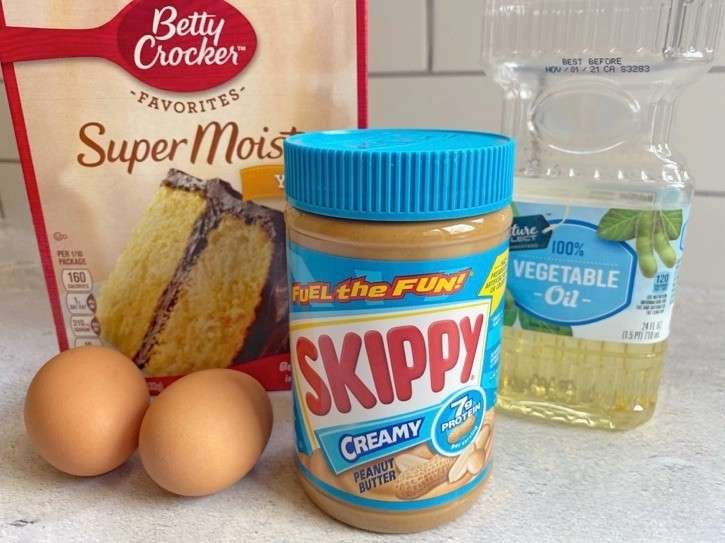 Cake Mix Peanut Butter Cookies